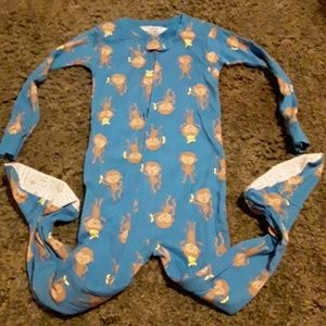 Boys long sleeve footie pajamas